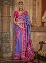 Banarasi Silk Levender Party Wear Weaving Saree